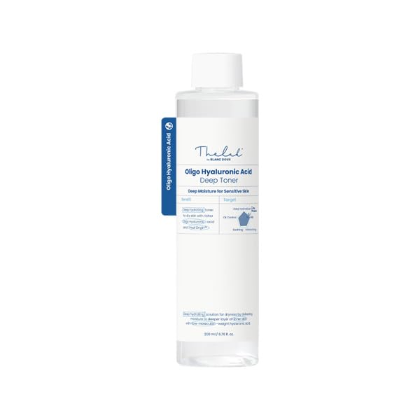 THE LAB BY BLANC DOUX Oligo Hyaluronic Toner water texture with a light, non-sticky finish