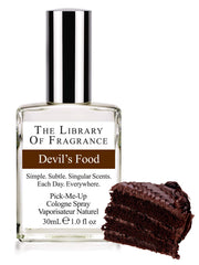 The Library of Fragrance Demeter Devil's Food bottle pour evokes rich chocolate aroma for everyday allure