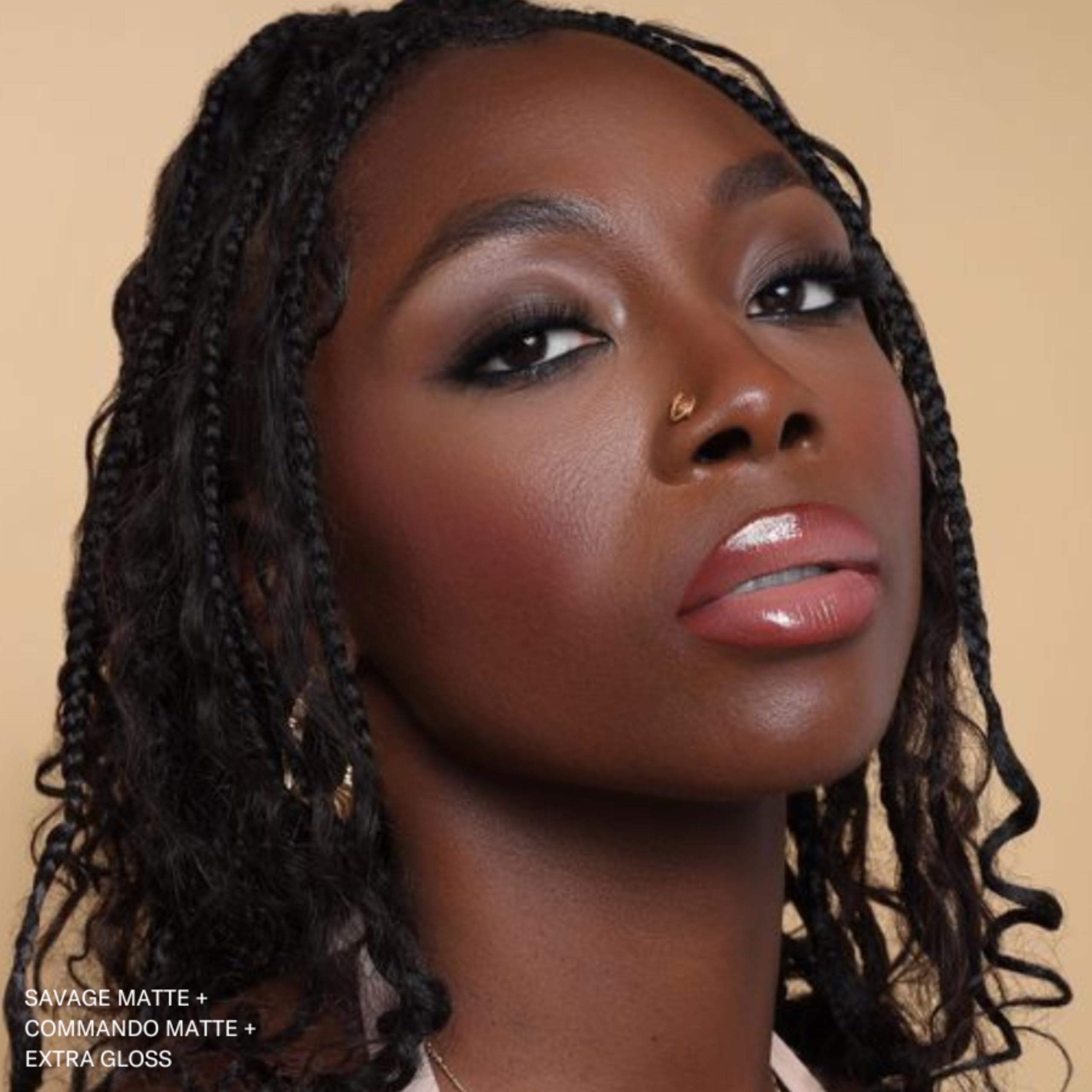 The Lip Bar Commando wears all day with long-lasting color promise