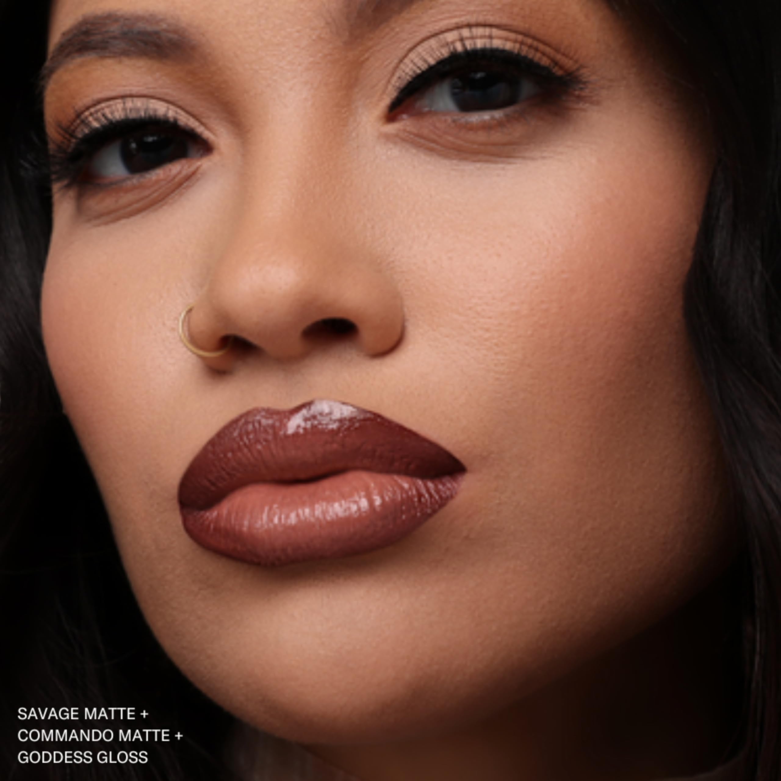 The Lip Bar Commando bottle image emphasizes jojoba oil and Vitamin E