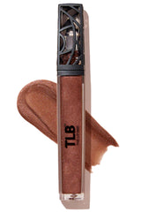 The Lip Bar gloss extra brown shimmer bottle with hydrating shine.