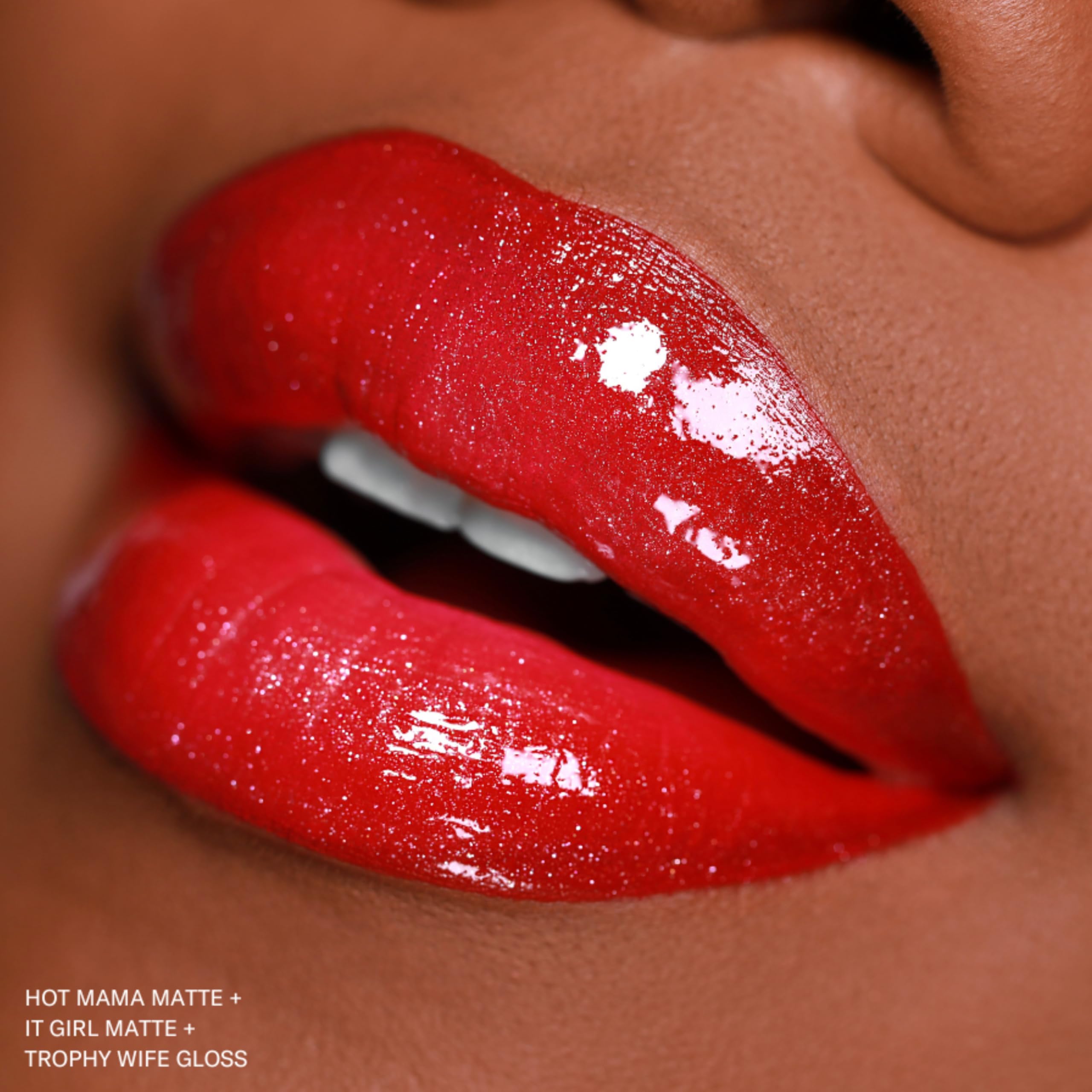 The Lip Bar Hot Mama cap detail close-up highlighting the bottle design