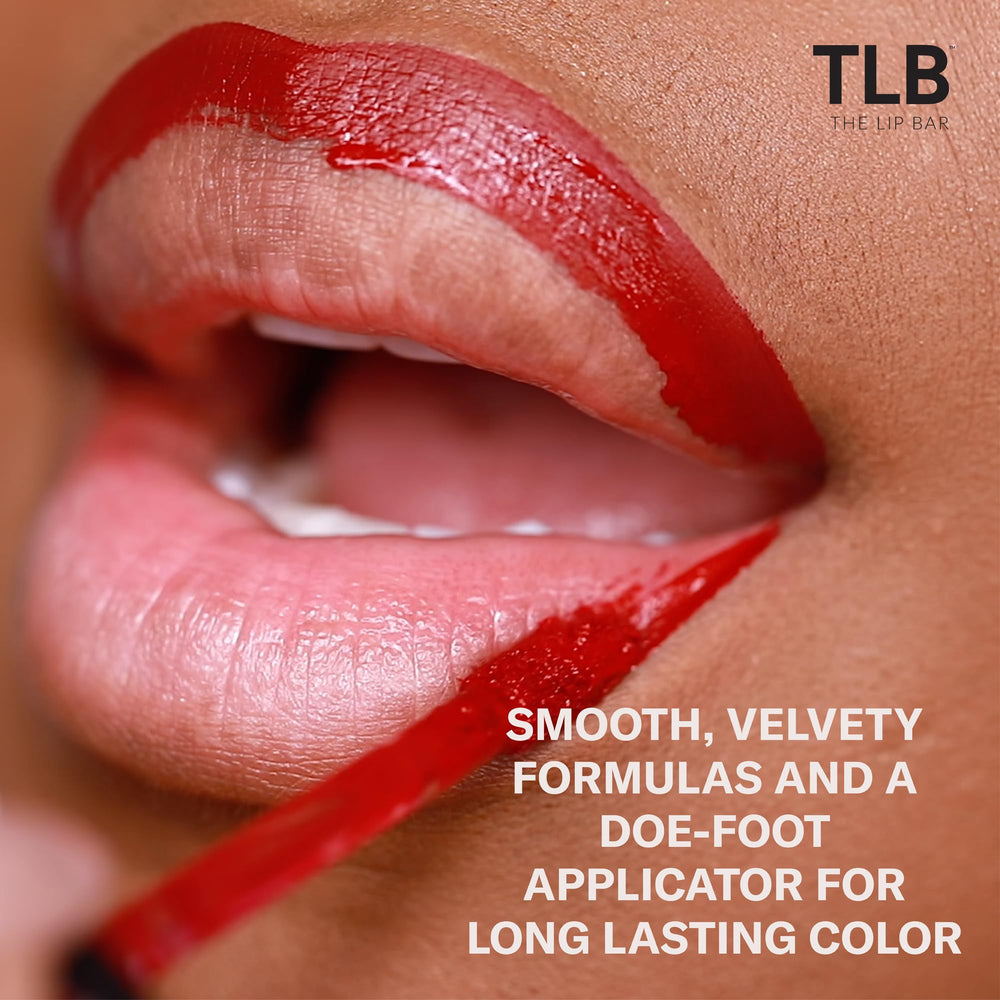 The Lip Bar mini gloss applicator close-up for easy color application
