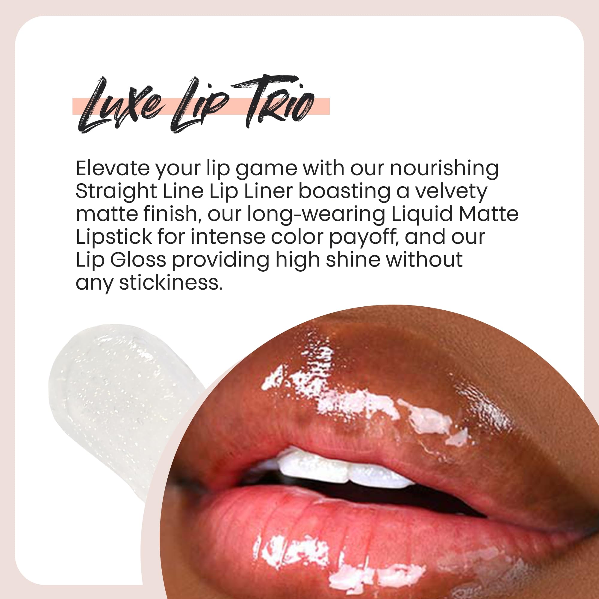 The Lip Bar Minimalist Clear Lip Gloss provides non-sticky moisture.