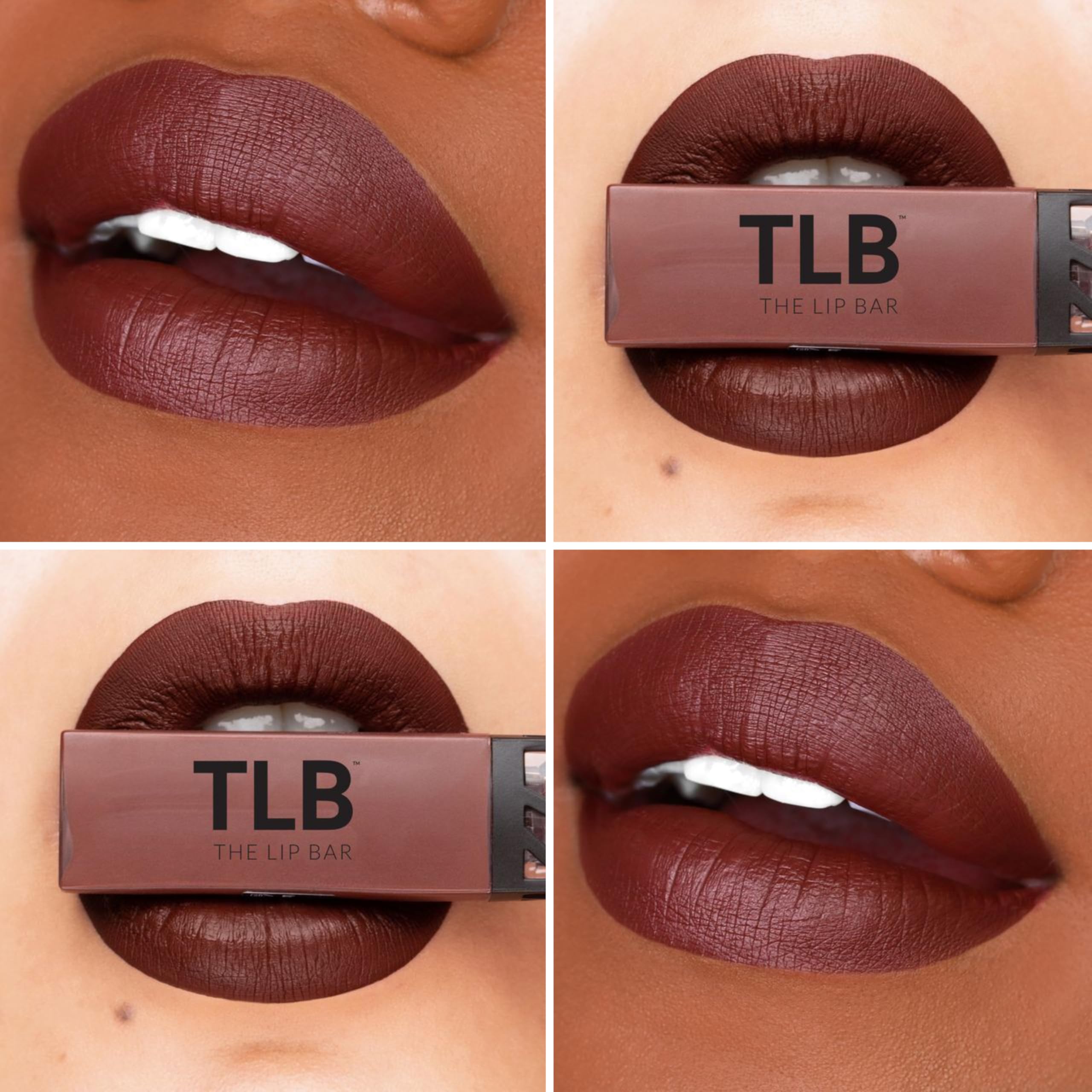 The Lip Bar Low Key swatch shows bold pigment in a matte finish