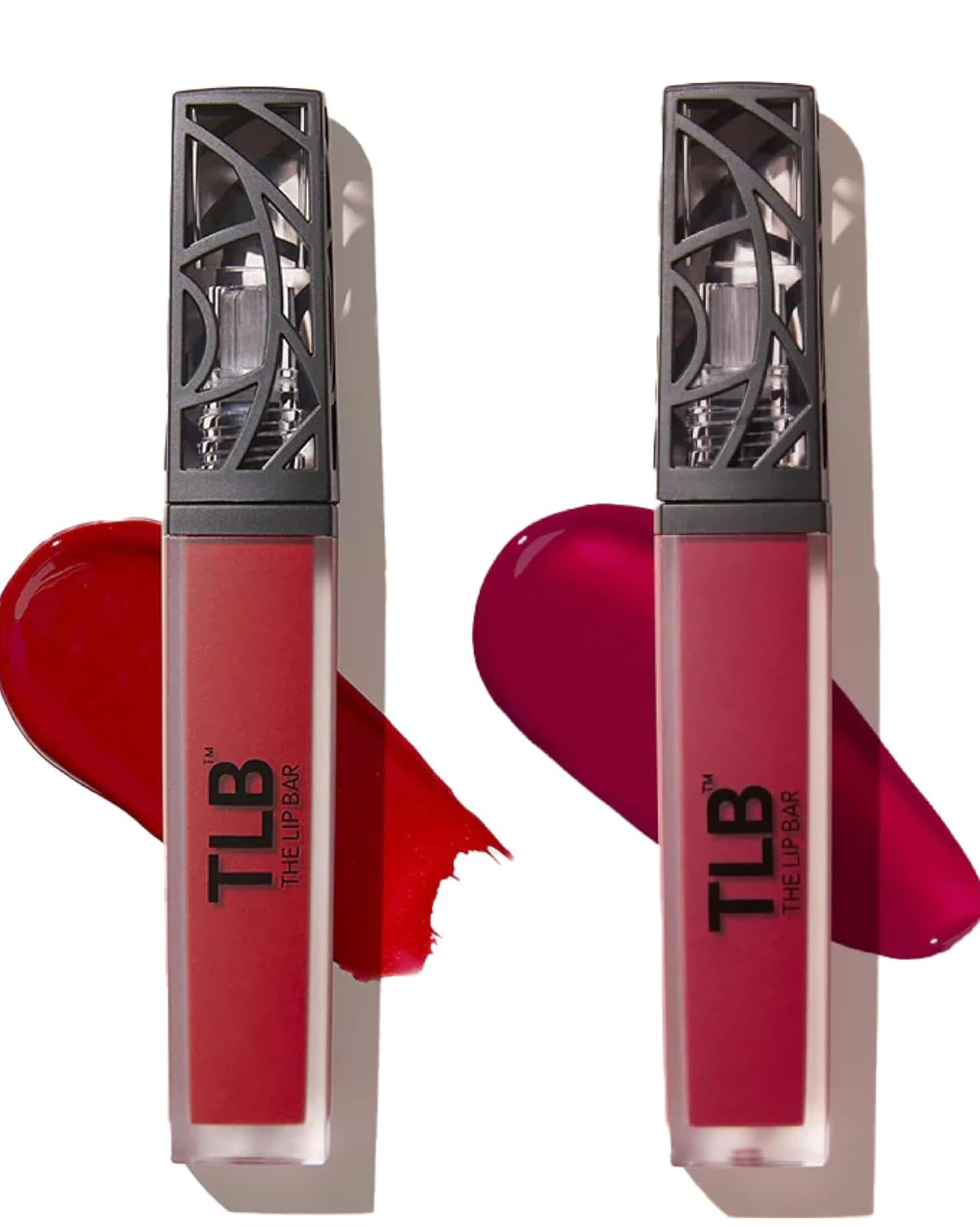 The Lip Bar Bawse Lady blue-red swatch for bold daily color.