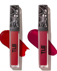 The Lip Bar Bawse Lady blue-red swatch for bold daily color.