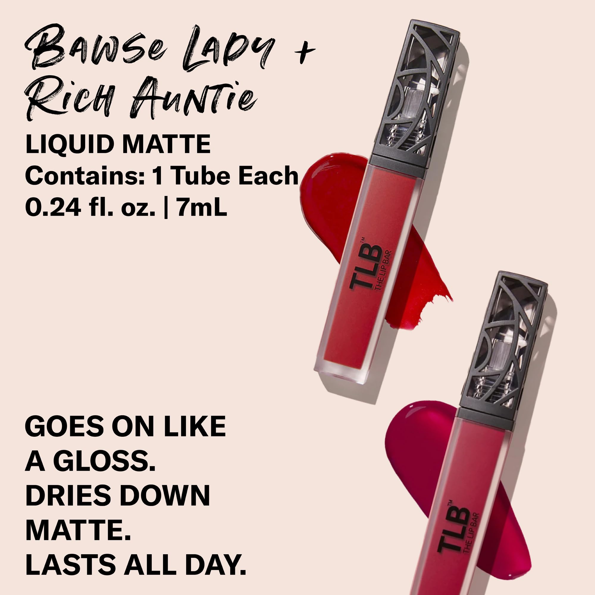 The Lip Bar Rich Auntie deep berry swatch for evening drama.
