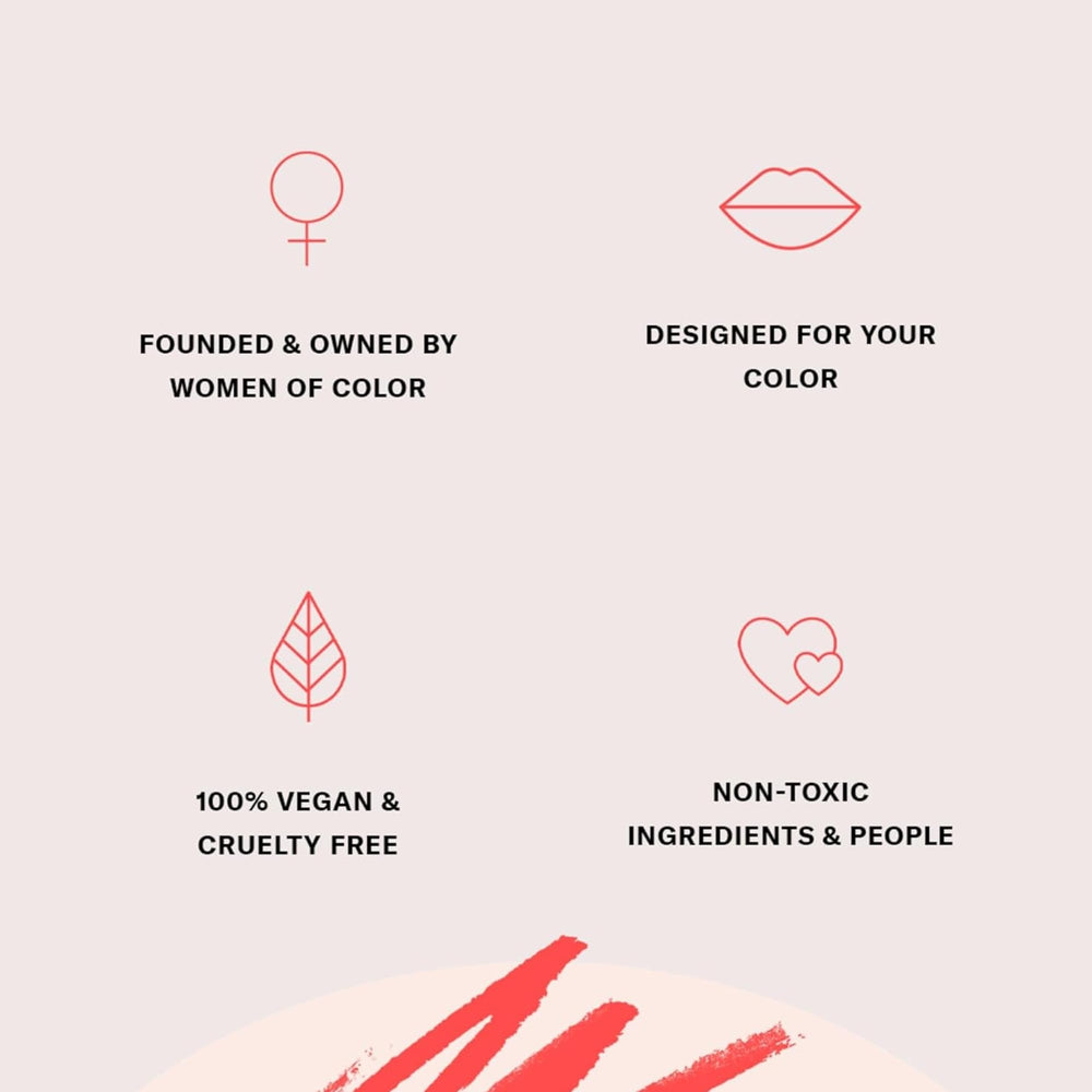 The Lip Bar ombre-ready look with layered shades for dimension.