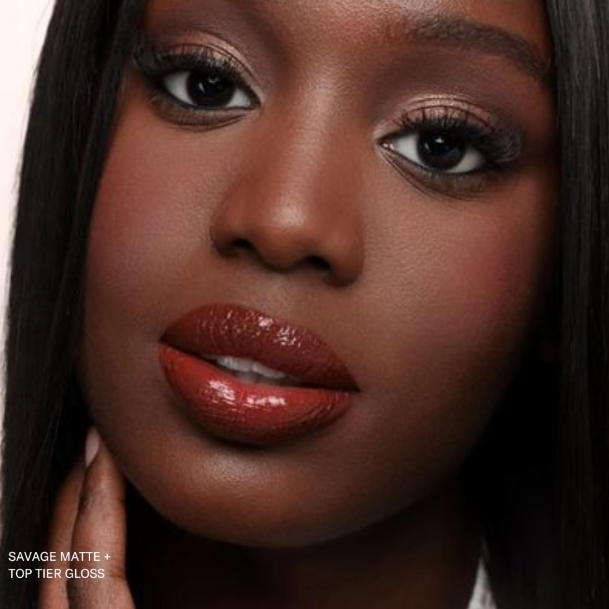 The Lip Bar Savage gloss layer demo suggests versatile shine options for looks.