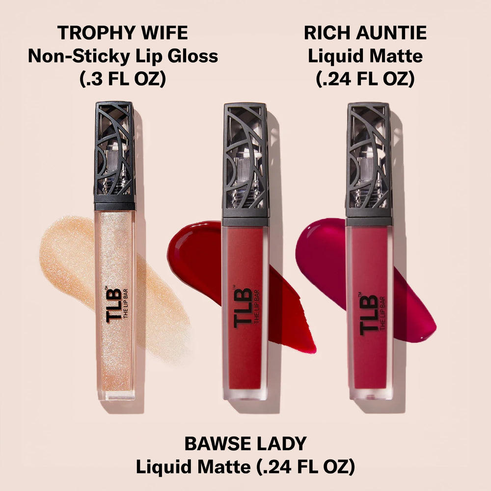 The Lip Bar Trophy Wife champagne shimmer lip gloss glossy finish