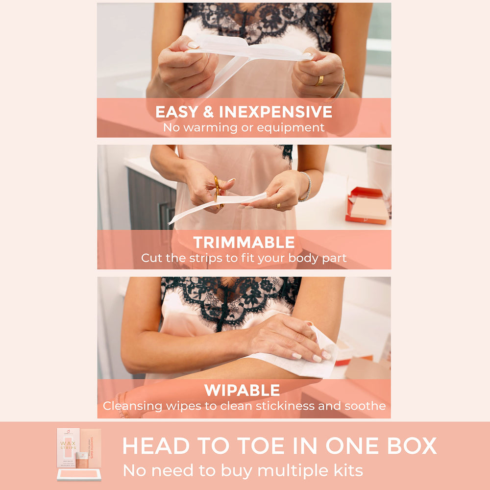 The Luxe Peach wax strips suitable for men, women, and teens