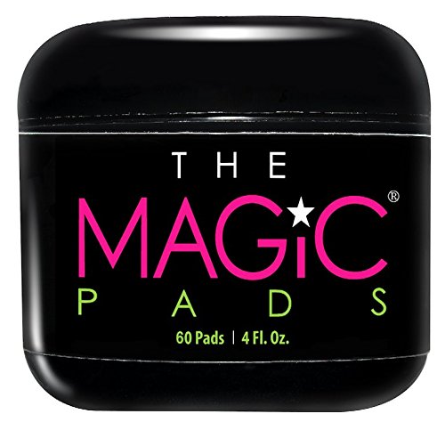 The Magic Pads 2% glycolic acid wipes pack front view for convenience and value
