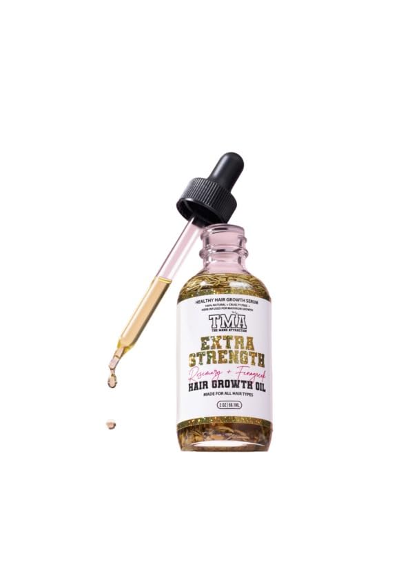 The Mane Attraction bottle label highlighting clean, natural ingredients