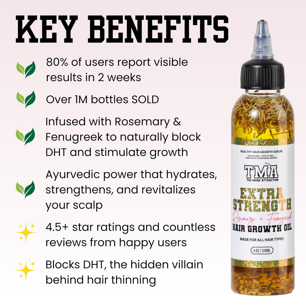 The Mane Attraction nourishing oils blend highlights natural, paraben-free formula.