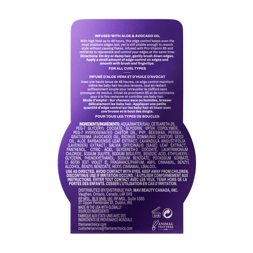 The Mane Choice Alpha 48H Edge Control supports healthy hair with nourishing oils