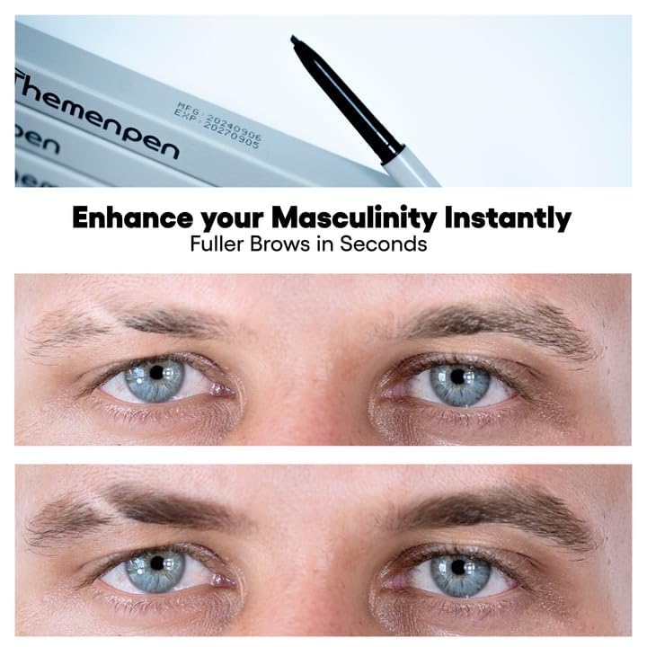 The Men Pen beard filler creates natural color and fuller facial hair.