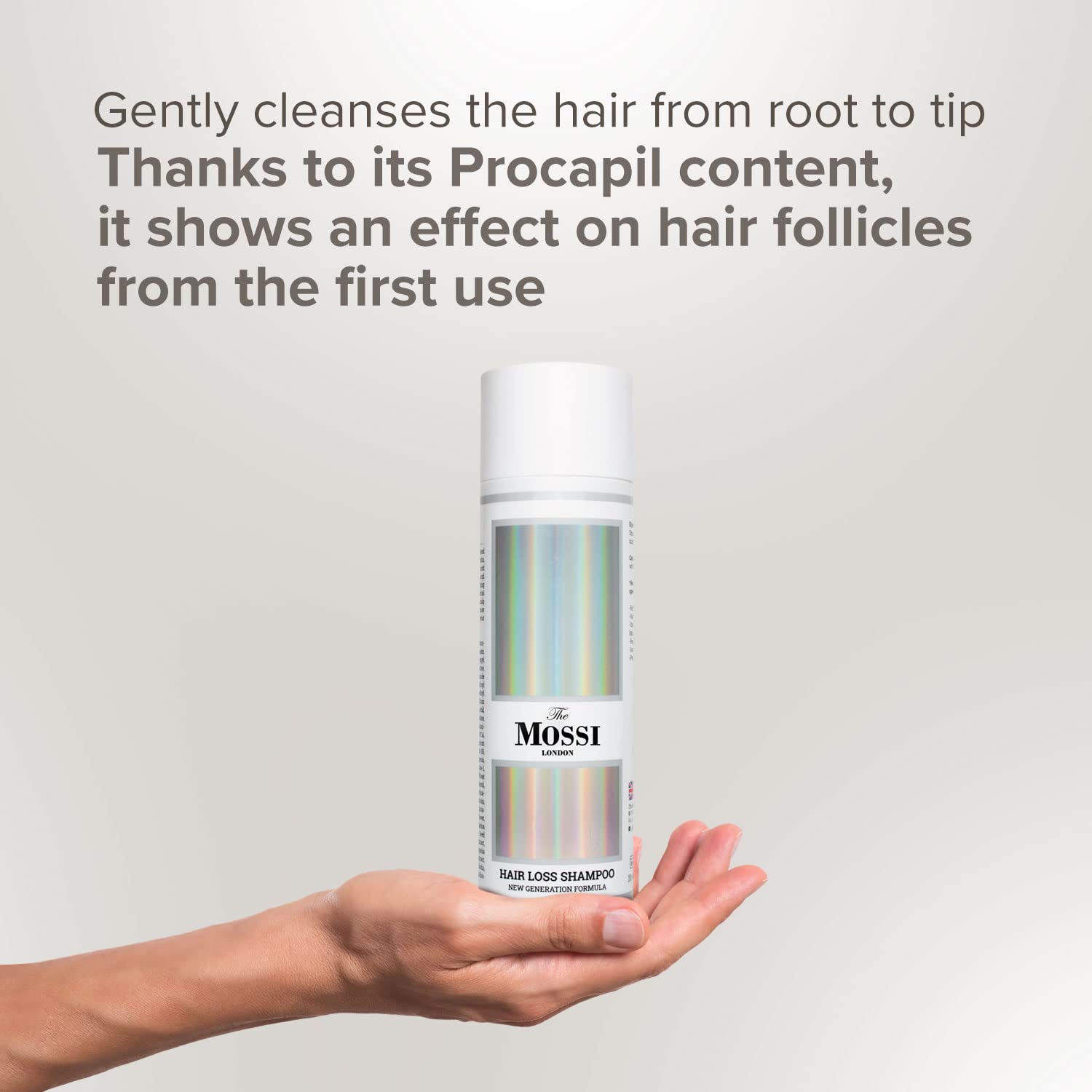 The Mossi London bottle cap close-up showing ergonomic design