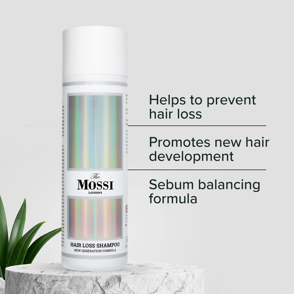 The Mossi London hair after use showing shinier, fuller-looking strands
