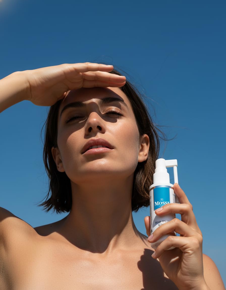 The Mossi London plant-based rosemary extracts highlight natural scalp care.