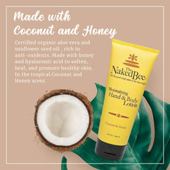 Pump bottle of The Naked Bee lotion for easy application.