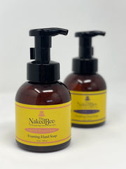 The Naked Bee Grapefruit Blossom Honey foam pump dispense shows easy, mess-free handwashing.