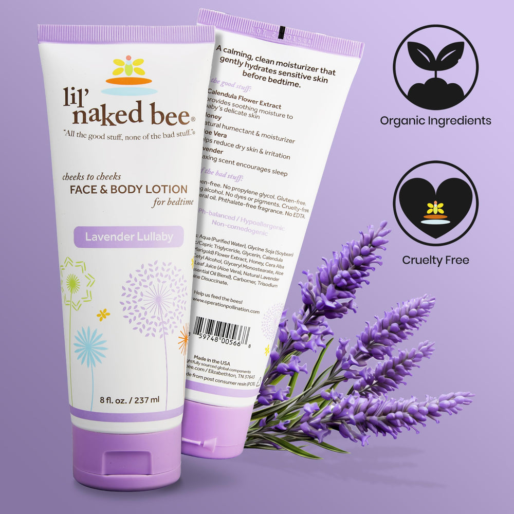 Child-friendly application on face and body after bath