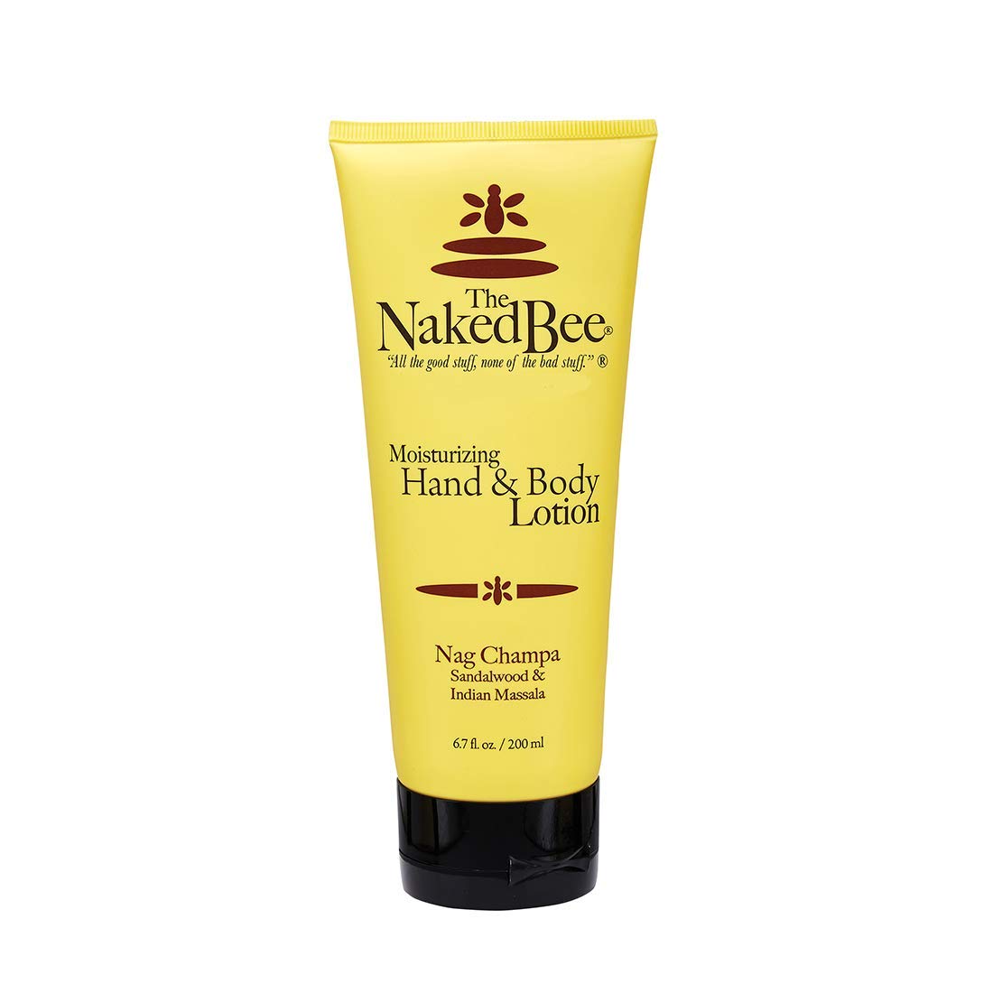The Naked Bee lotion bottle pump enables easy daily moisturization.