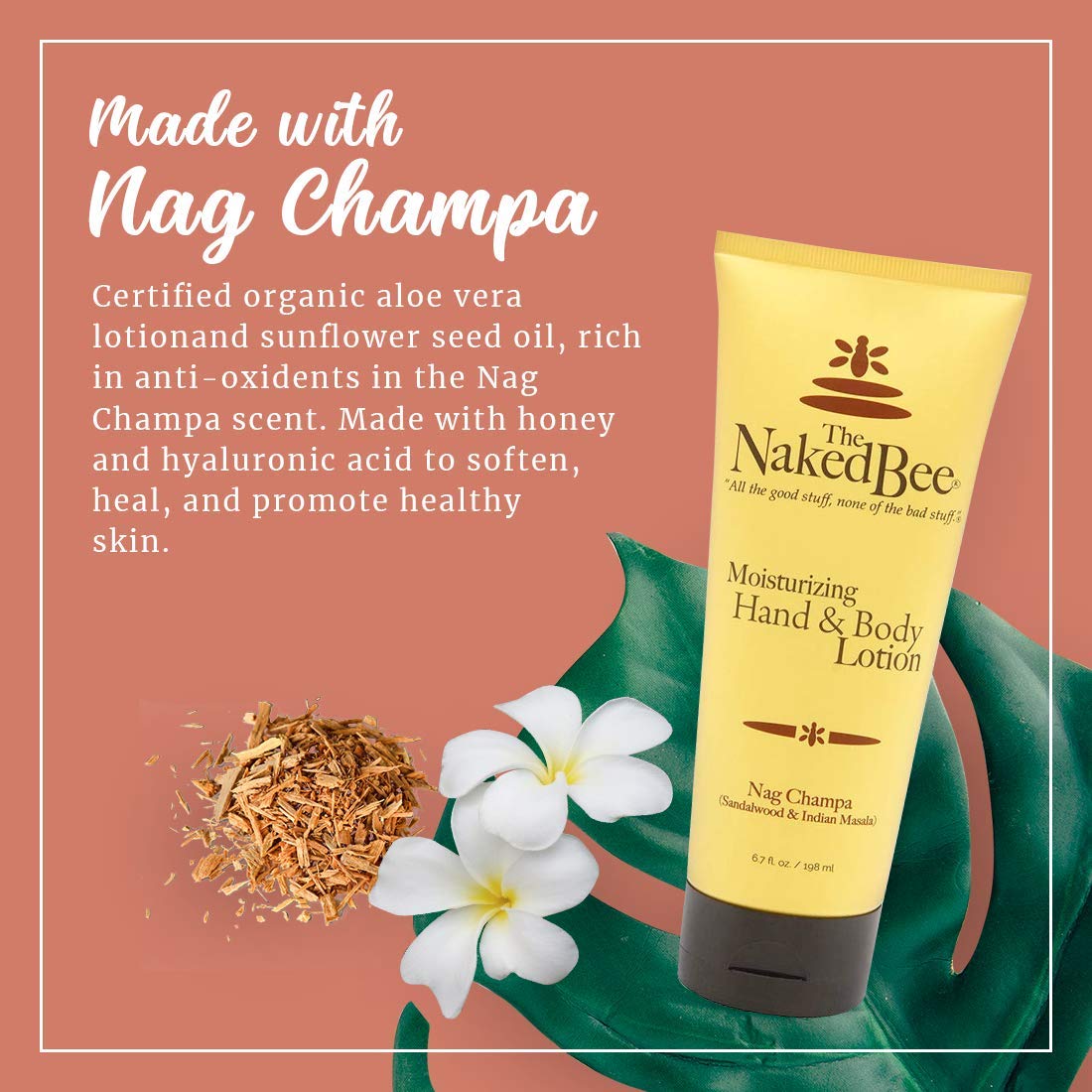 The Naked Bee lotion creamy texture for smooth, hydrated skin.