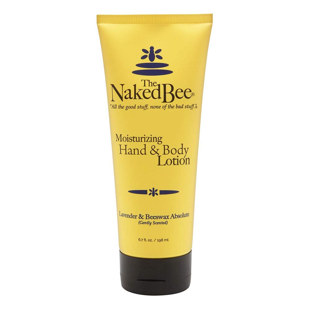 The Naked Bee Nourishing Body Lotion lavender bottle showing gentle moisture for all skin types