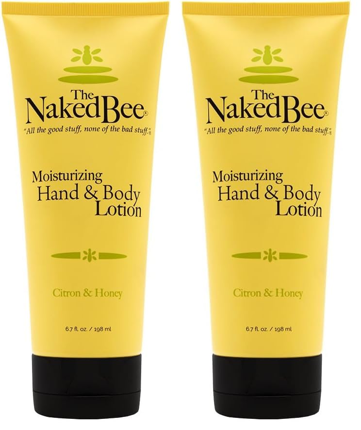 The Naked Bee Nourishing Body Lotion bottle front view for all skin types and hydration.