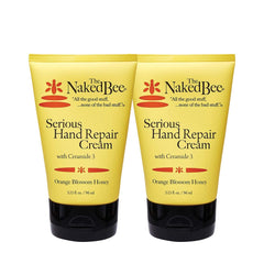 The Naked Bee orange blossom honey ceramide-3 hand cream bottle shows hydrating care for dry hands