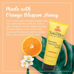 The Naked Bee Orange Blossom Honey Hand Lotion bottle closeup showing creamy texture