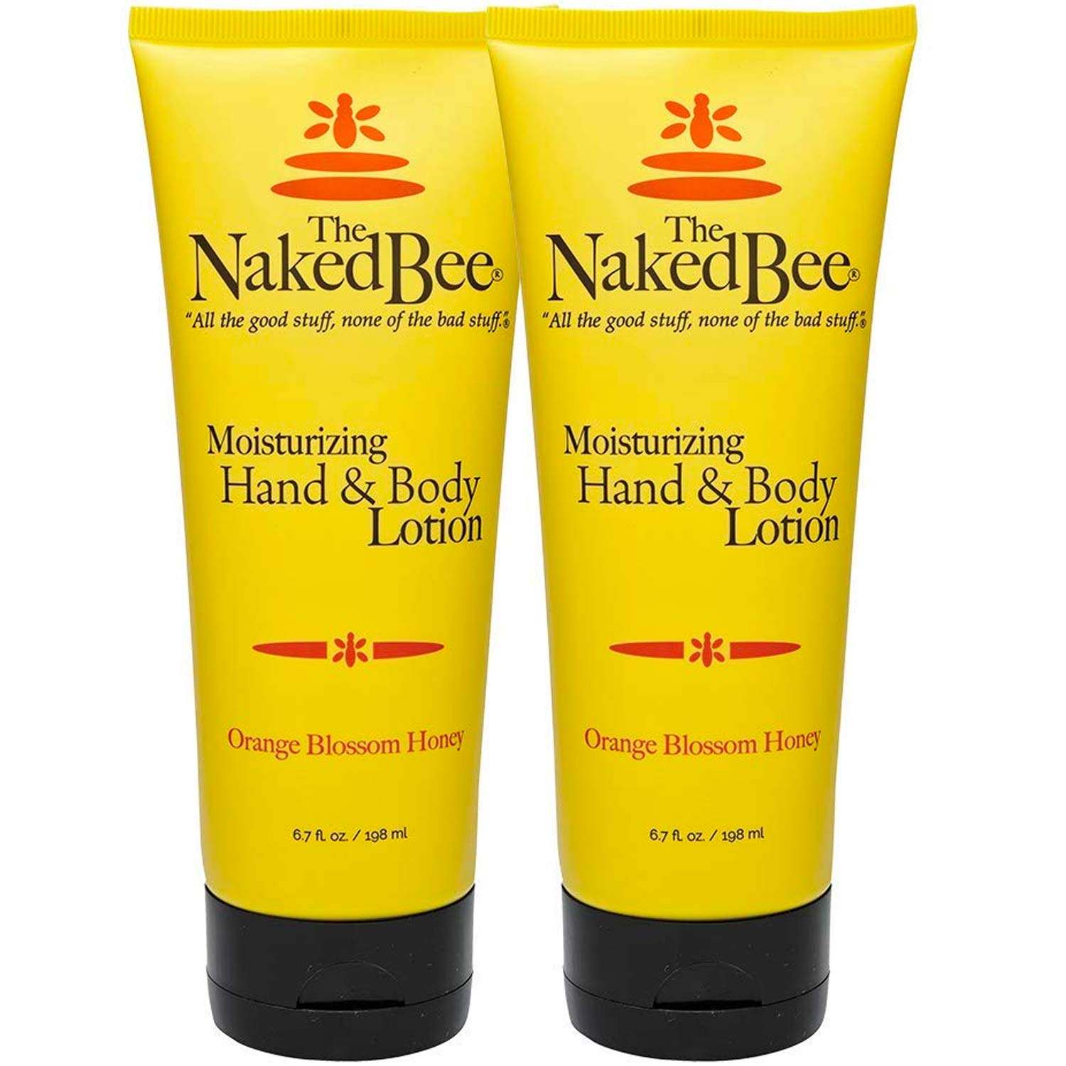 The Naked Bee Orange Blossom Honey Hand Lotion two-pack packshot for daily moisture and value