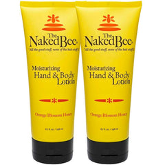 The Naked Bee Orange Blossom Honey Hand Lotion two-pack packshot for daily moisture and value