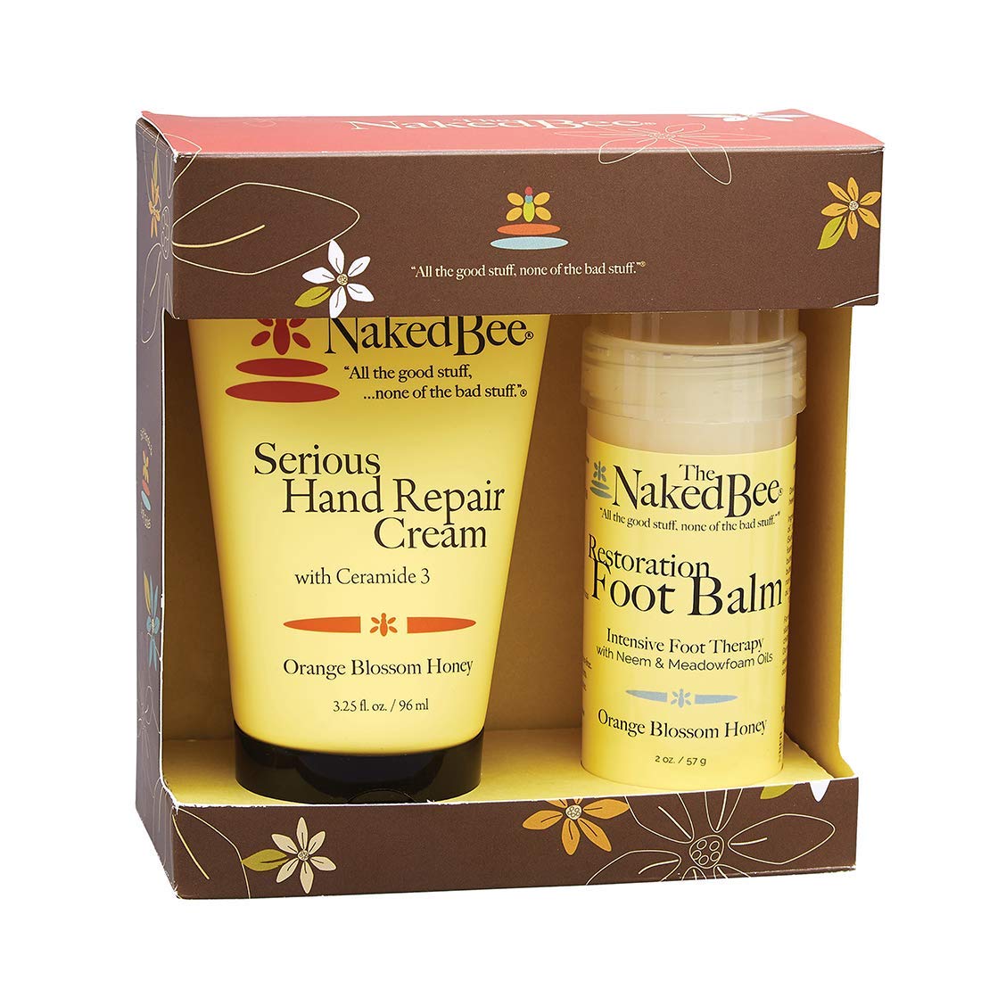 The Naked Bee hand repair cream jar hydrates and smooths dry skin.