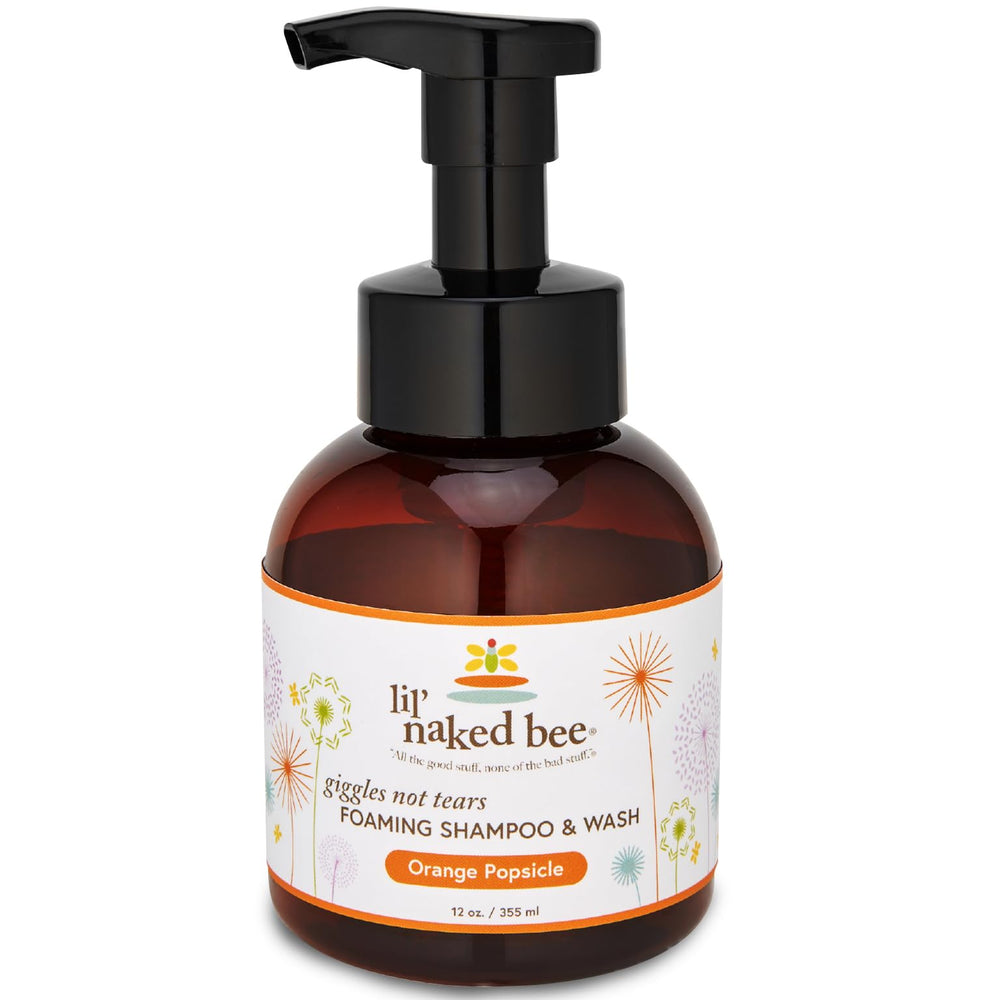 The Naked Bee Orange Popsicle Giggles bottle showing a gentle daily cleansing formula