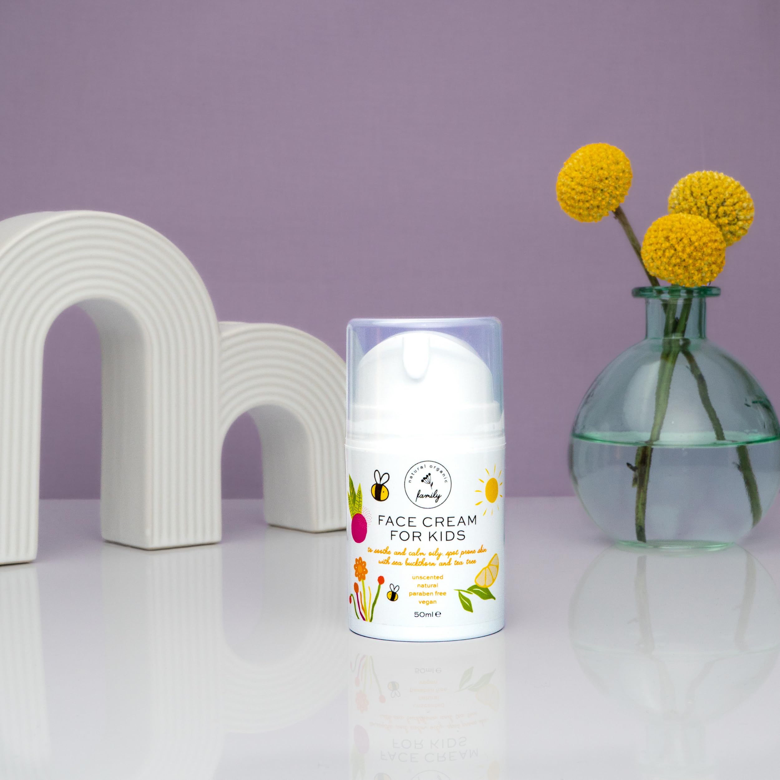 The Natural and Organic Family brand logo on packaging reinforces trust.