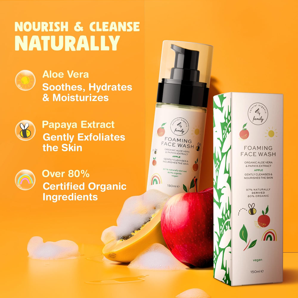 The Natural and Organic Family kid-friendly packaging communicates safety and care.