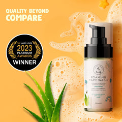 The Natural and Organic Family unscented bottle label on the face wash