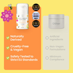 The Natural and Organic Family strawberry-cranberry extract scene suggests gentle soothing properties.