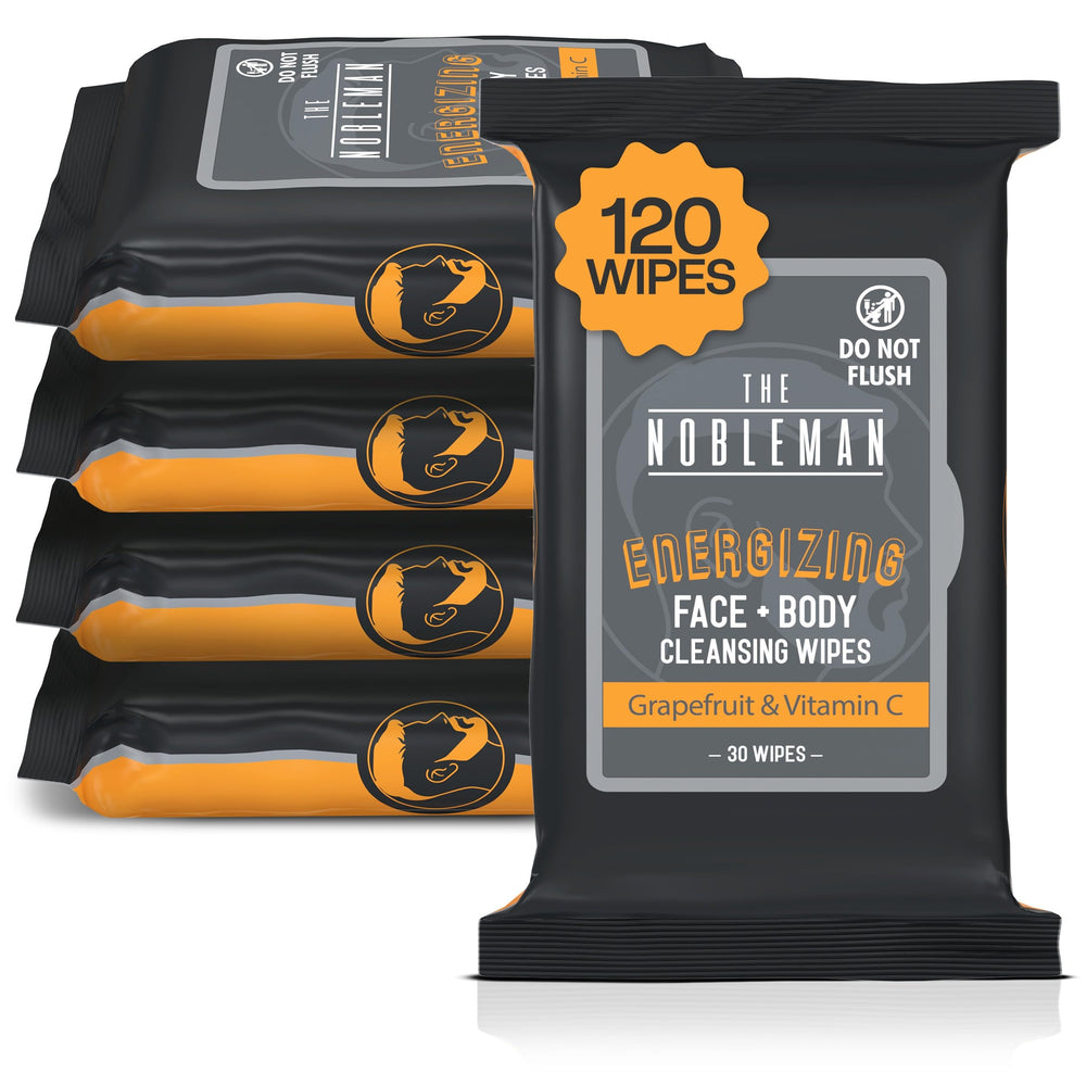 The Nobleman aloe-infused wipes close-up showing soothing formula.