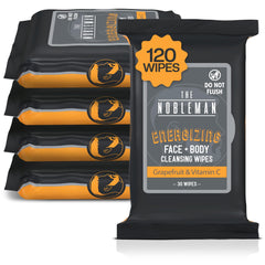 The Nobleman aloe-infused wipes close-up showing soothing formula.