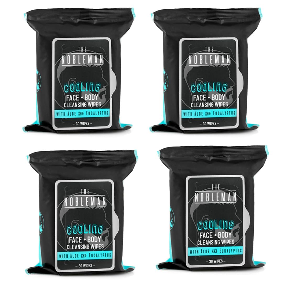 The Nobleman cooling wipes pack front view for post-workout refresh.