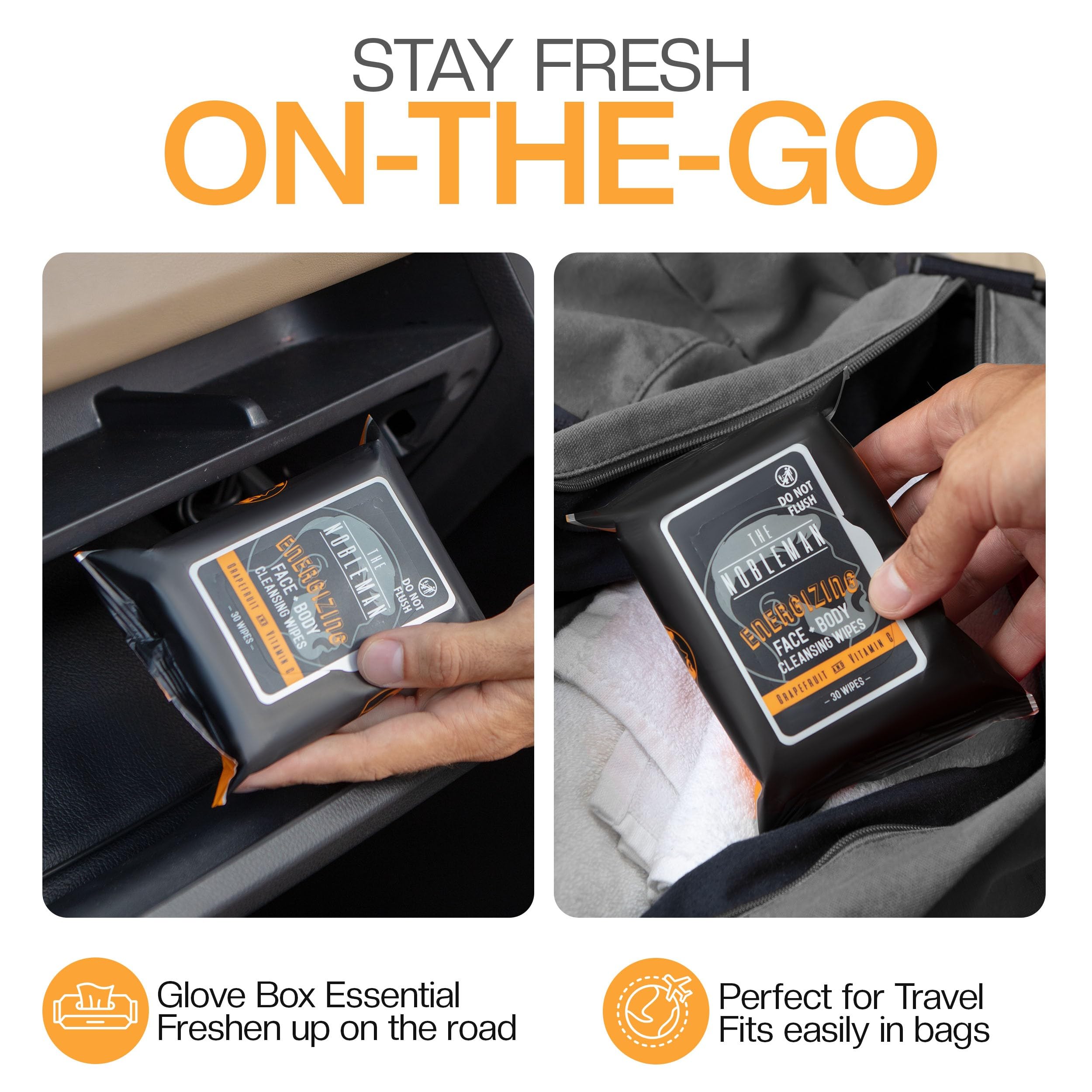 The Nobleman travel-friendly packs demonstrated for compact portability.