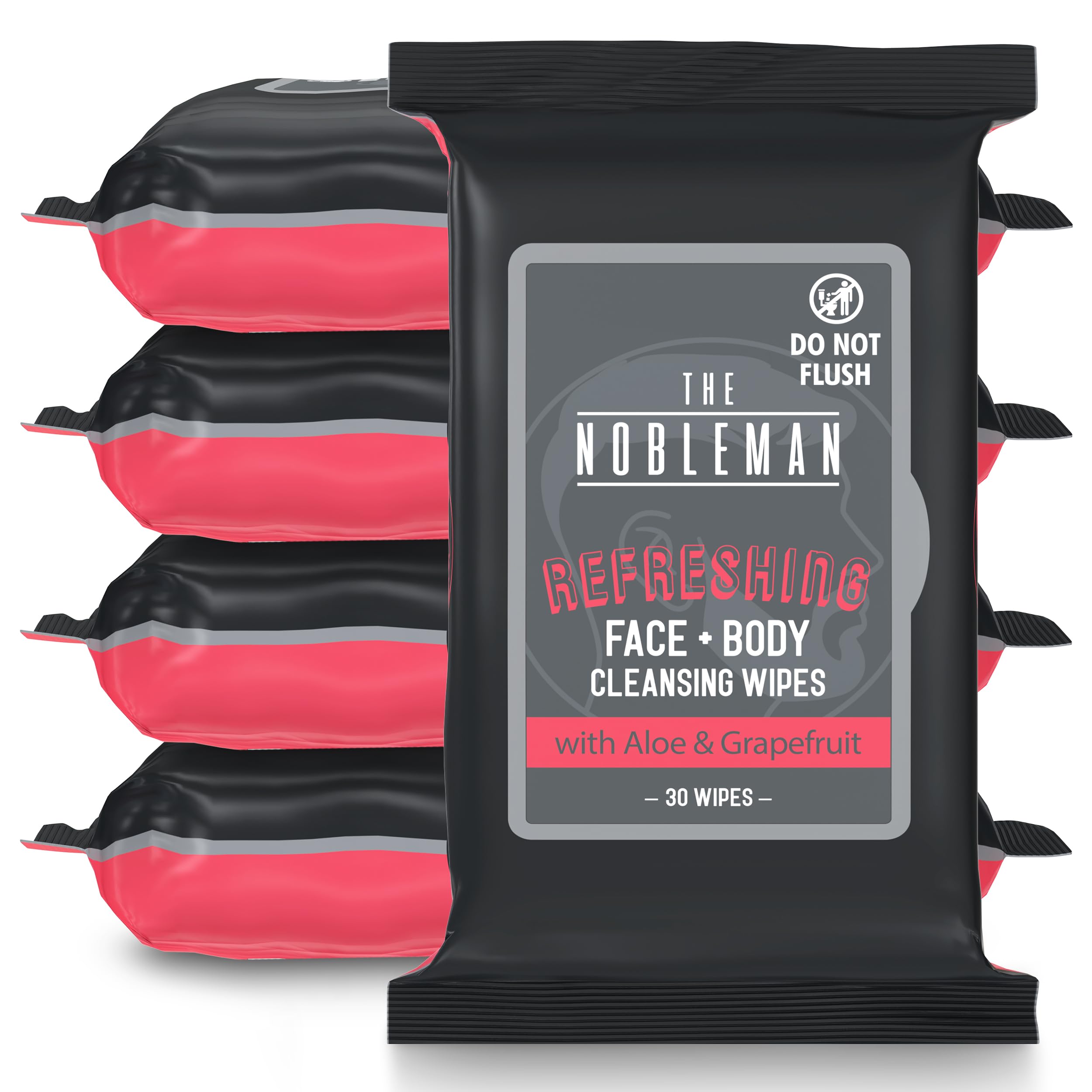 The Nobleman wipes offer a gentle, water-free cleanse for all skin types