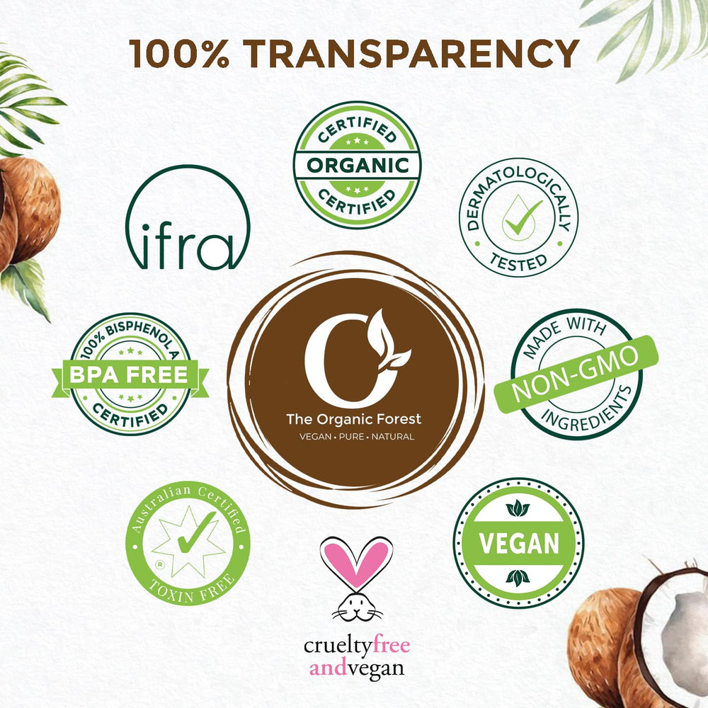 The Organic Forest coconut oil bottle suitable for baby care routines