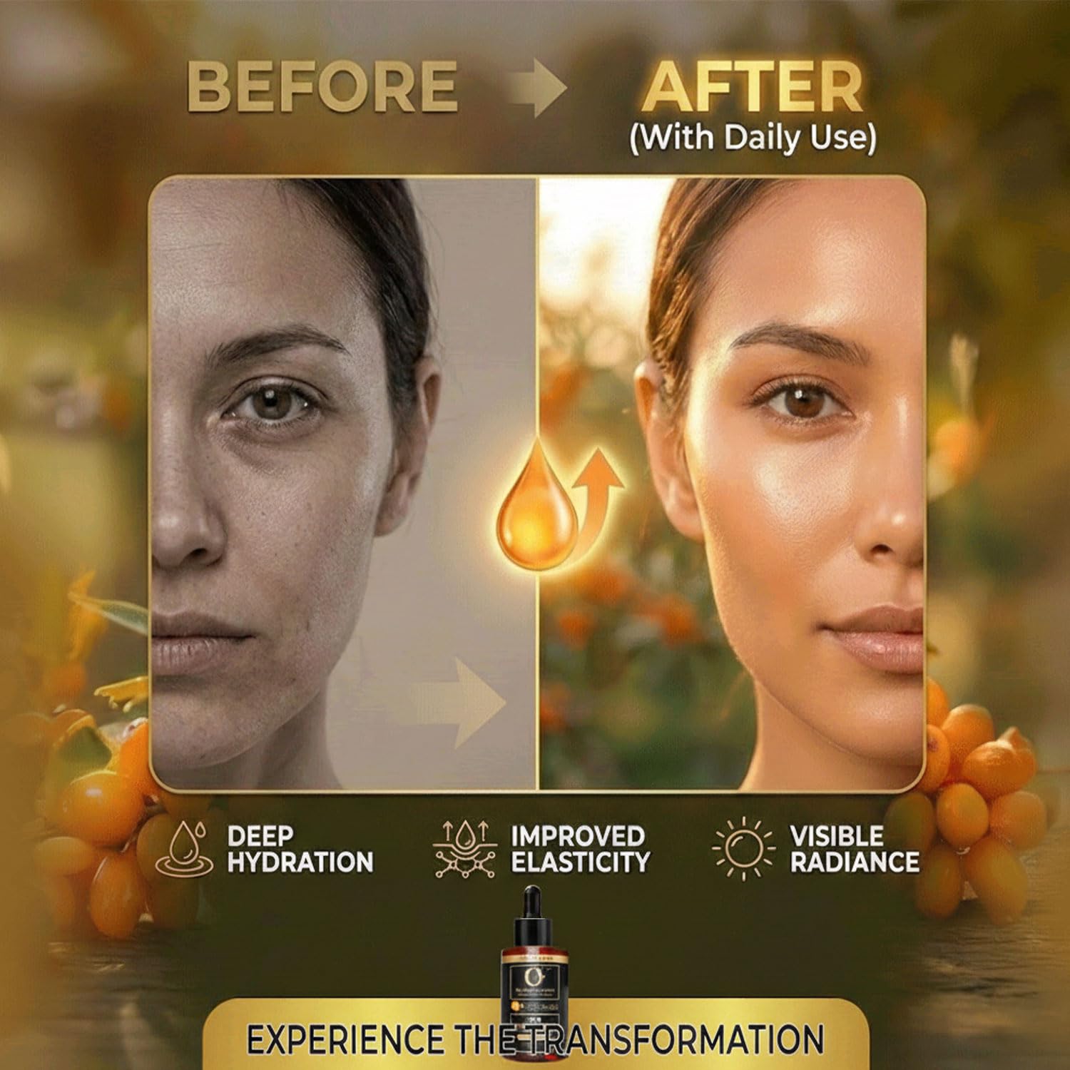 The Organic Forest Sea Buckthorn Oil multi-use oil for body, hair, nails