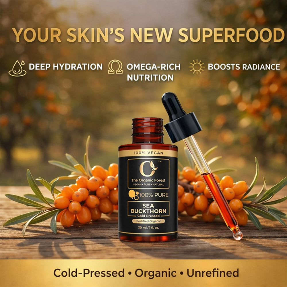The Organic Forest Sea Buckthorn Oil lightweight absorption on skin