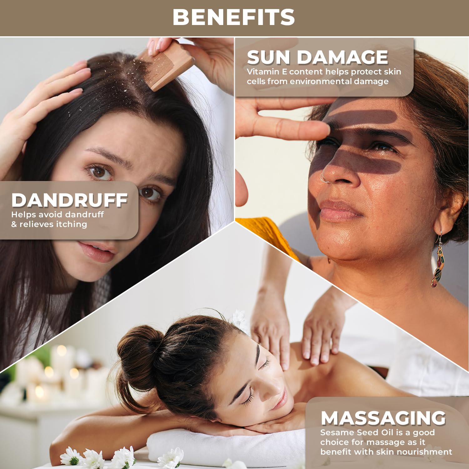 The Organic Forest sesame oil for hair nourishment and shine.